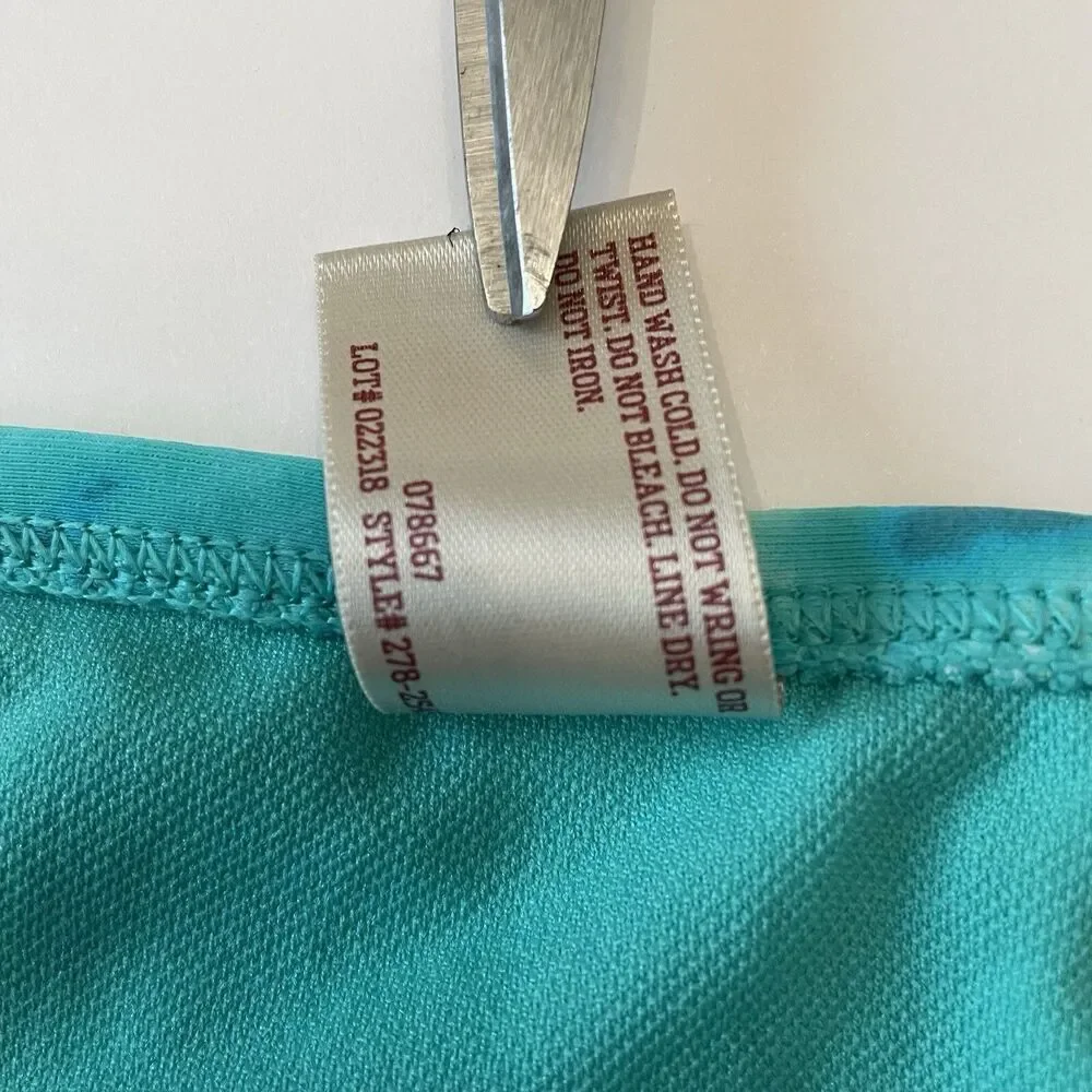 Arizona Jeans Co. Bikini Bottoms Turquoise & White Tie-dye Juniors Size Large